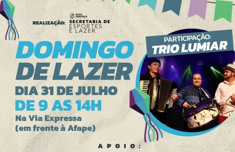 O “arraía” tomará conta da edição de julho do projeto Domingo de Lazer, em Nova Friburgo