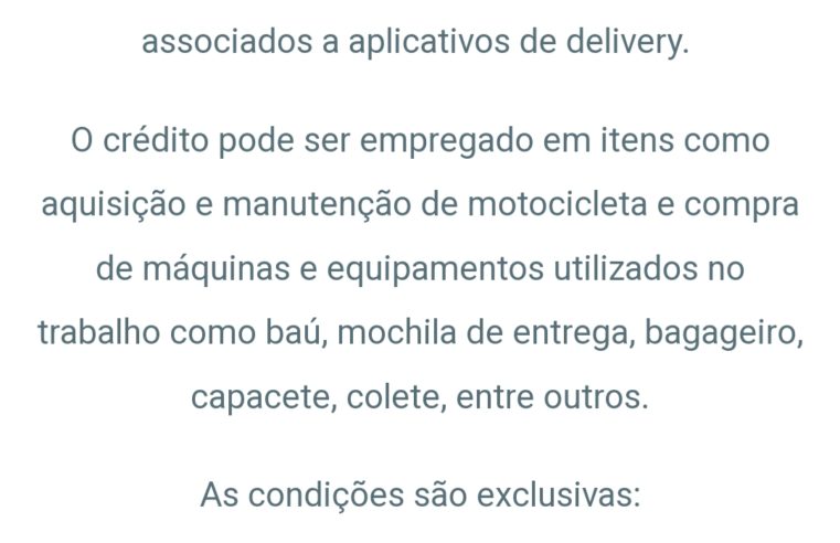 AgeRio segue com a linha de crédito para entregadores de aplicativos de delivery