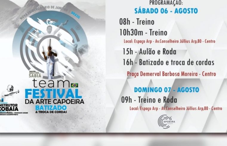 Festival de Capoeira vai ser realizado no próximo fim de semana em Nova Friburgo