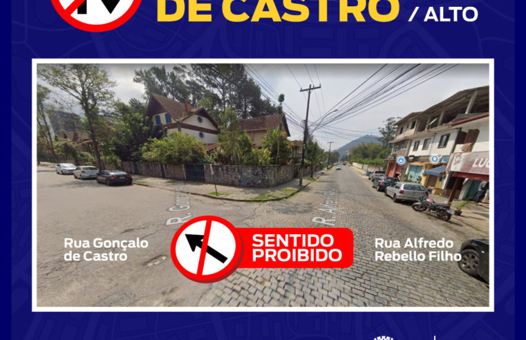 Trânsito na Rua Gonçalo de Castro em Teresópolis é alterado