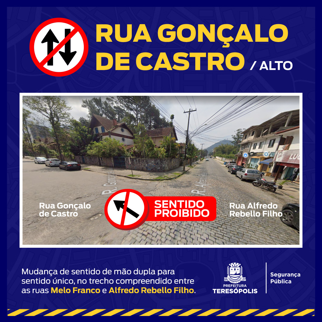 Trânsito na Rua Gonçalo de Castro em Teresópolis é alterado