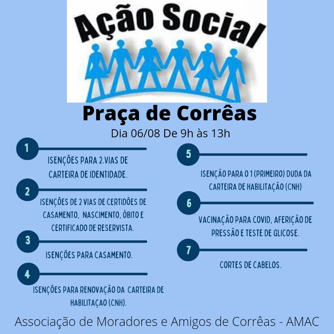 Praça de Corrêas em Petrópolis recebe projeto de Ação Social