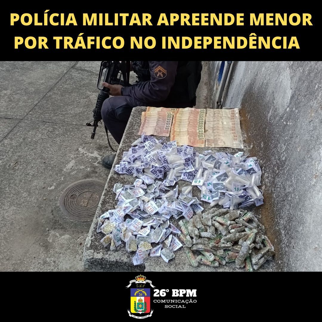 Menor é apreendido com drogas no Independência