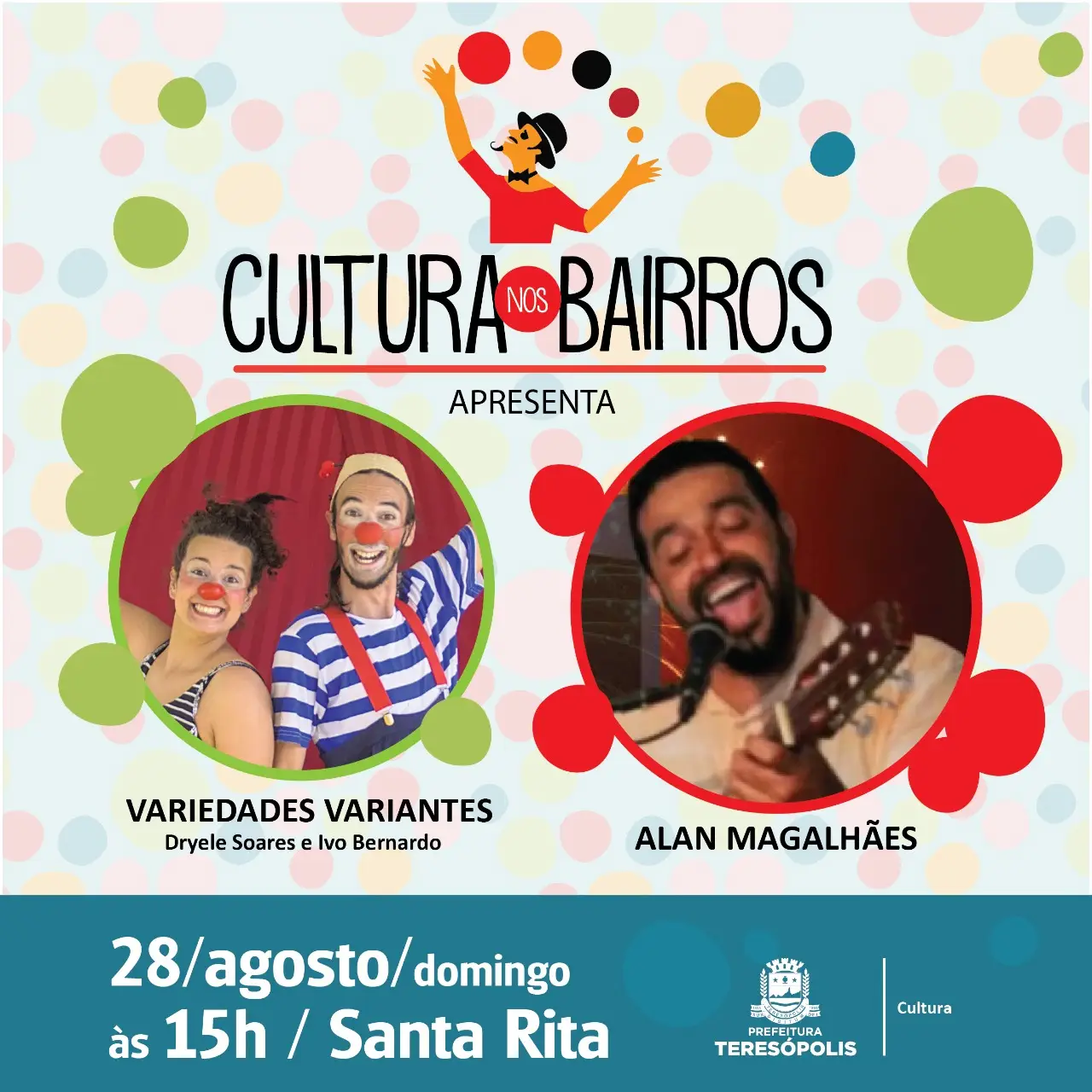 ‘Cultura nos Bairros’ e feira ‘Artes Manuais’ neste fim de semana em Teresópolis