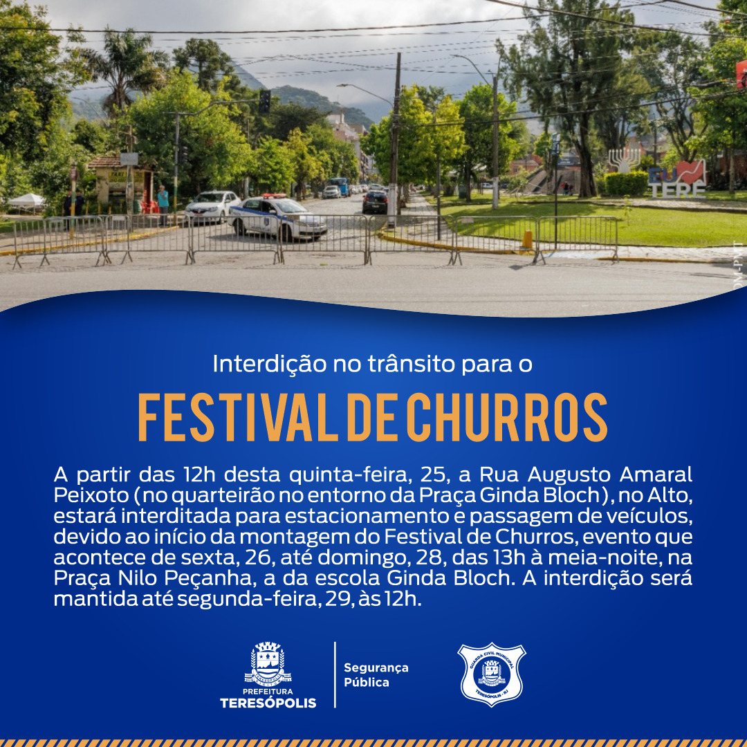 Festival de Churros 2022 causará interdições em ruas de Teresópolis