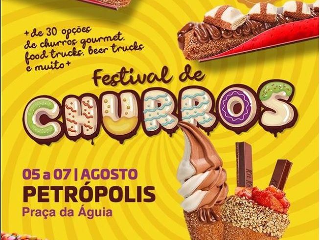 Festival de Churros hoje e amanhã em Petrópolis