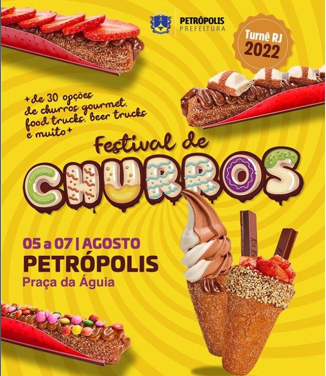 Festival de Churros hoje e amanhã em Petrópolis