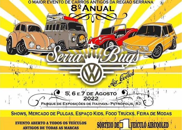 Evento de Carros Antigos continua hoje e amanhã em Itaipava