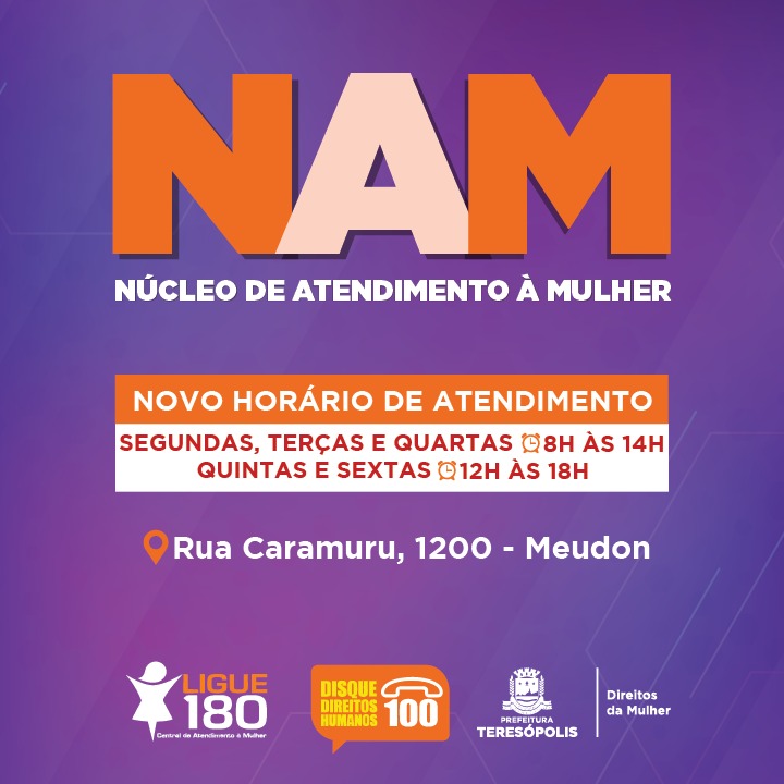 Núcleo de Atendimento à Mulher (NAM) tem novo horário de funcionamento