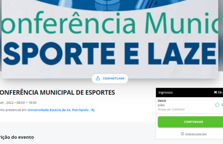 Prorrogadas as inscrições para VI Conferência Municipal de Esportes e Lazer