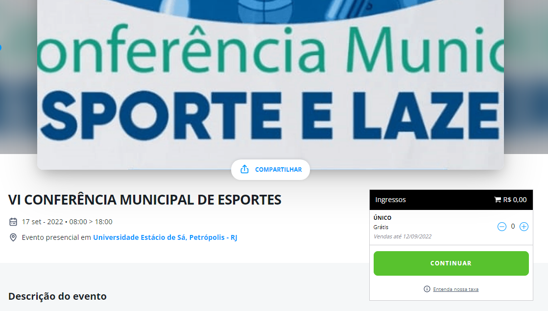 Prorrogadas as inscrições para VI Conferência Municipal de Esportes e Lazer