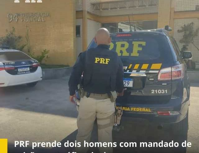 Policiais Rodoviários Federais prenderam dois homens por tráfico de drogas na Rodovia Presidente Dutra