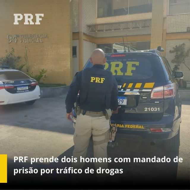 Policiais Rodoviários Federais prenderam dois homens por tráfico de drogas na Rodovia Presidente Dutra