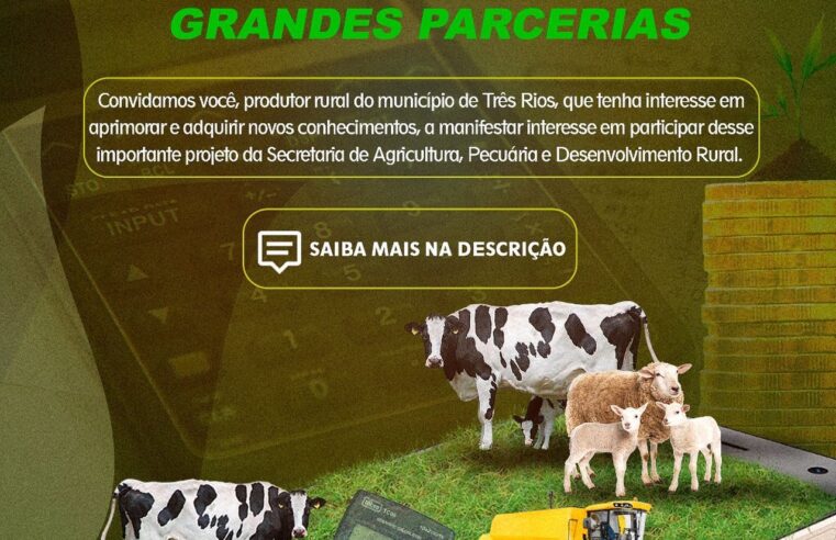 Prefeitura cadastra produtores rurais para consultoria de gestão, em Três Rios