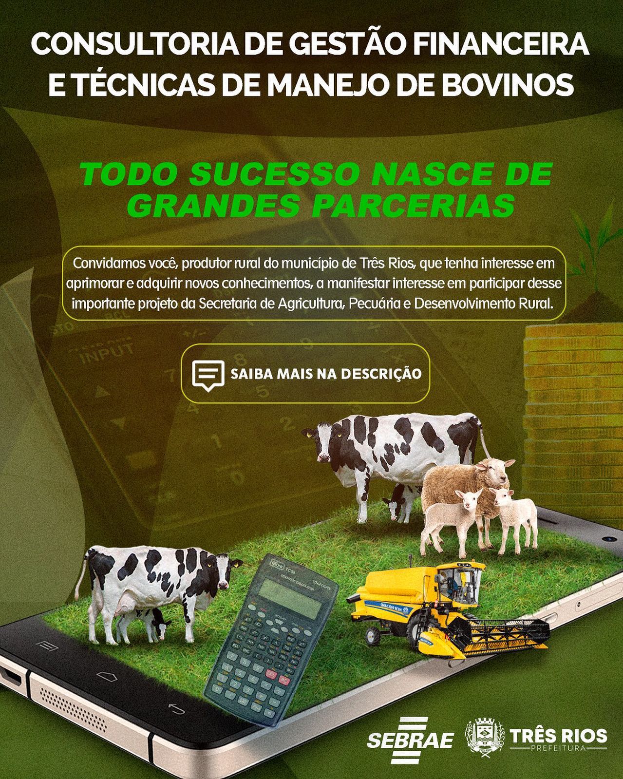 Prefeitura cadastra produtores rurais para consultoria de gestão, em Três Rios