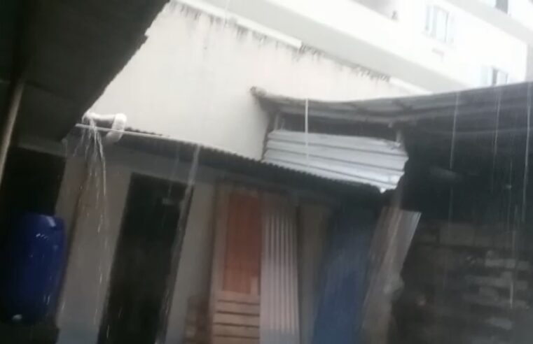 Araras e Areal registram chuva de granizo na tarde deste sábado