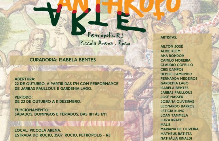 Exposição Anthropo Arte, em parceria com a Prefeitura, começa nesse sábado no Piccola Arena Contemporânea