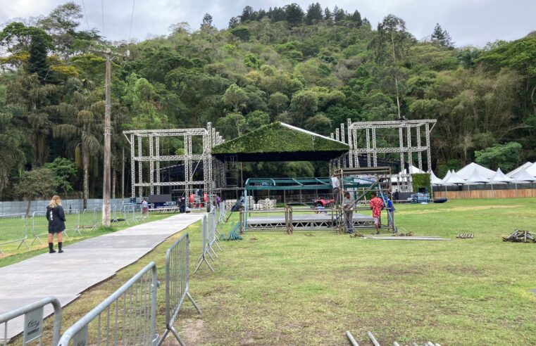 Montagem para o Rock The Mountain segue a todo vapor no Parque de Itaipava
