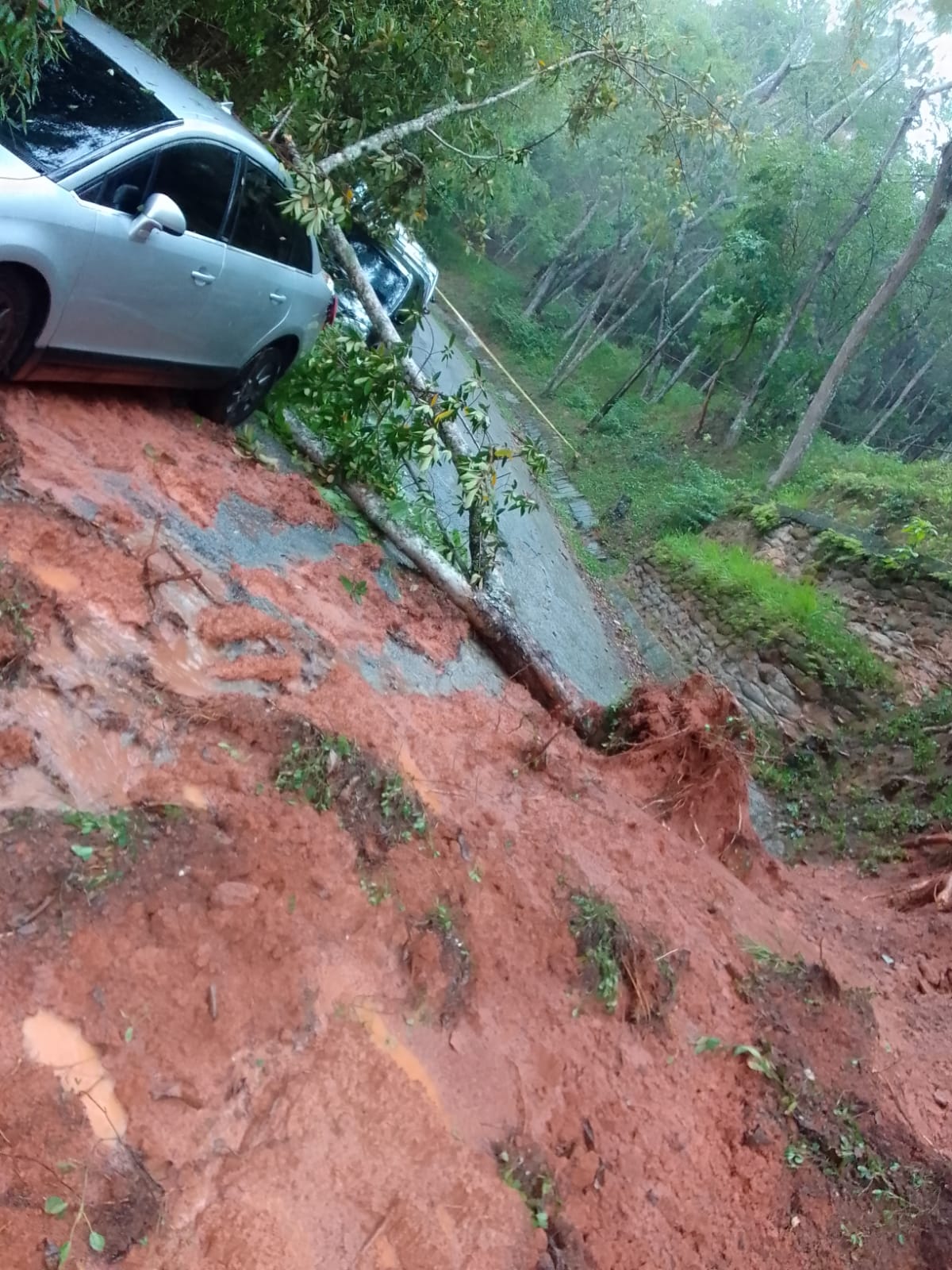 Deslizamentos de terra são registrados em Petrópolis após pancada de chuva forte