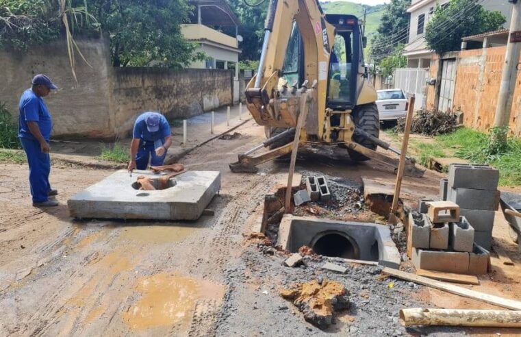 Obras da rede de drenagem do Cantagalo, em Três Rios, entram na fase final