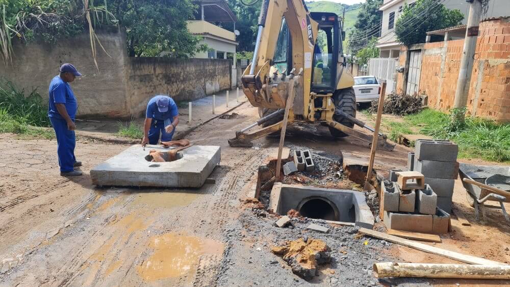 Obras da rede de drenagem do Cantagalo, em Três Rios, entram na fase final