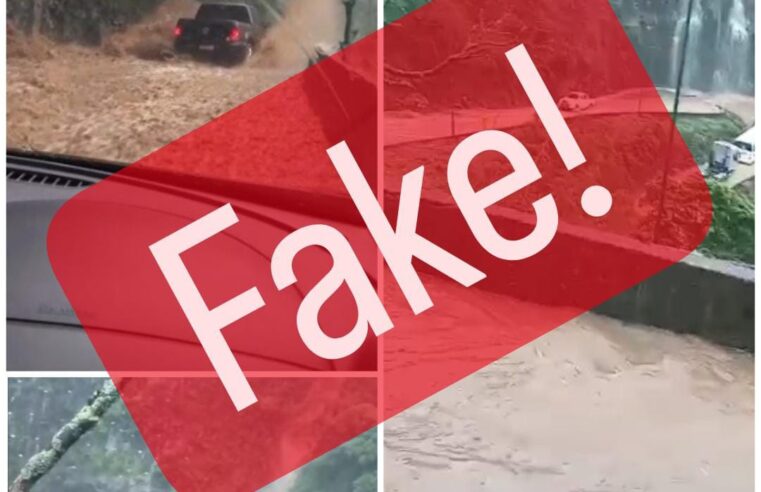 Fake: vídeos indicando que a Serra de Petrópolis registrou enxurrada nesta terça-feira (24) são falsos