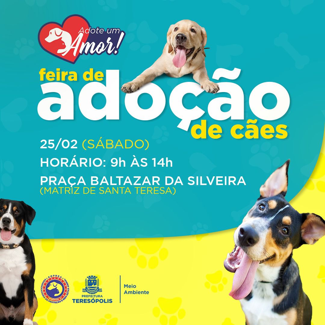 Adote um amor: COPBEA realiza mais uma edição da feira de cães neste sábado