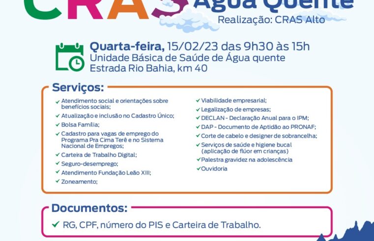 CRAS Alto promove Ação Social em Água Quente, Teresópolis