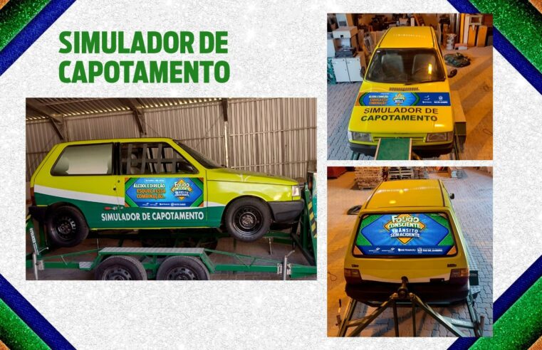 Detran.RJ leva para a Sapucaí carro simulador de capotamento