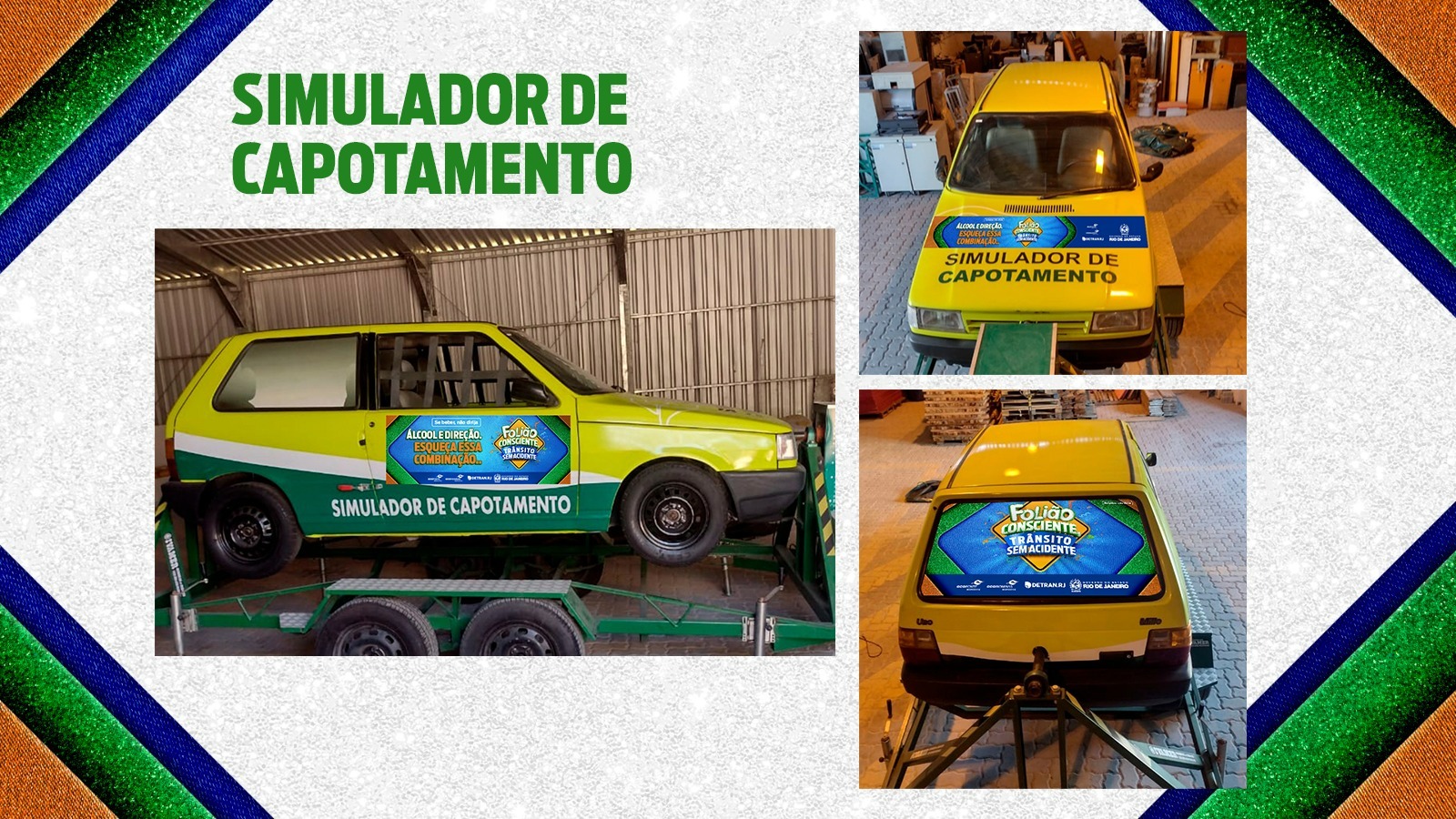 Detran.RJ leva para a Sapucaí carro simulador de capotamento