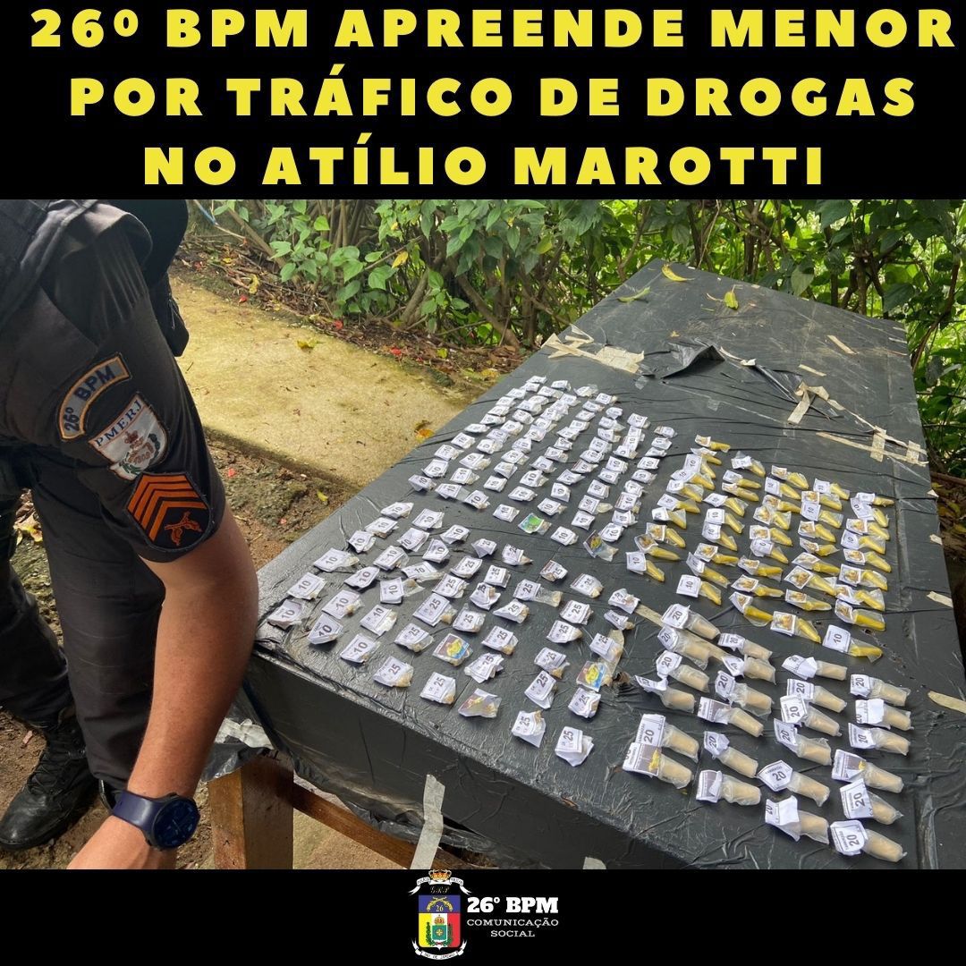 Polícia Militar apreende drogas no Atílio Marotti em Petrópolis