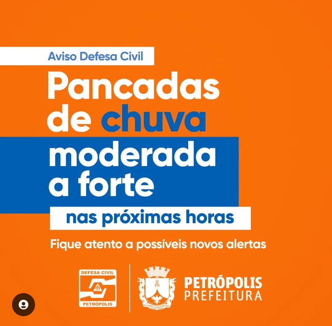 Defesa Civil aciona primeiro toque do sistema de sirenes para o terceiro distrito de Petrópolis