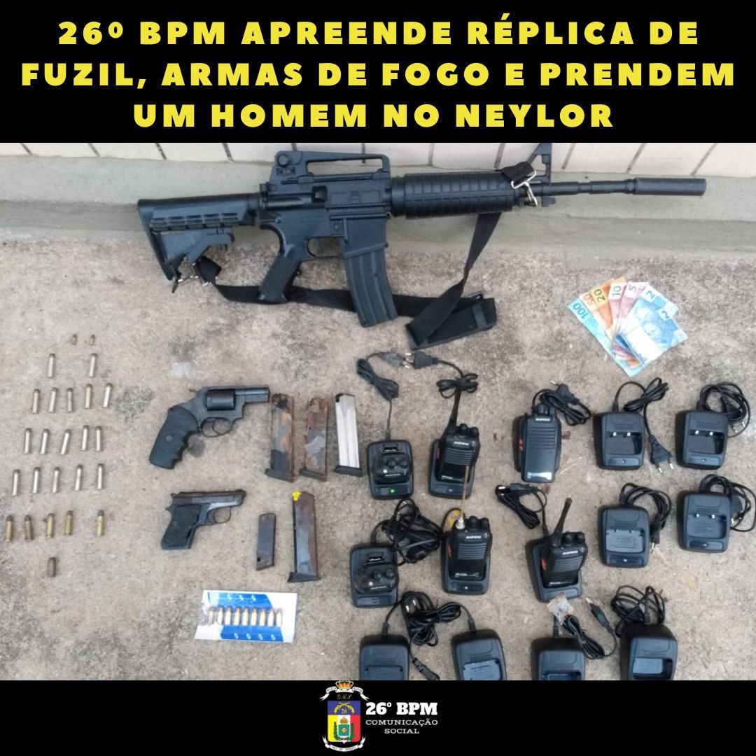 Réplica fuzil é apreendida na Comunidade do Neylor em Petrópolis