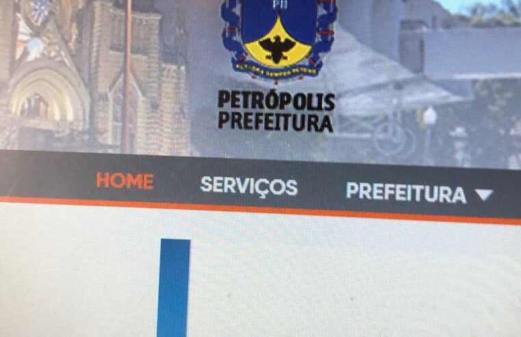 Depois de apresentar instabilidade site da Prefeitura de Petrópolis passa por reparos