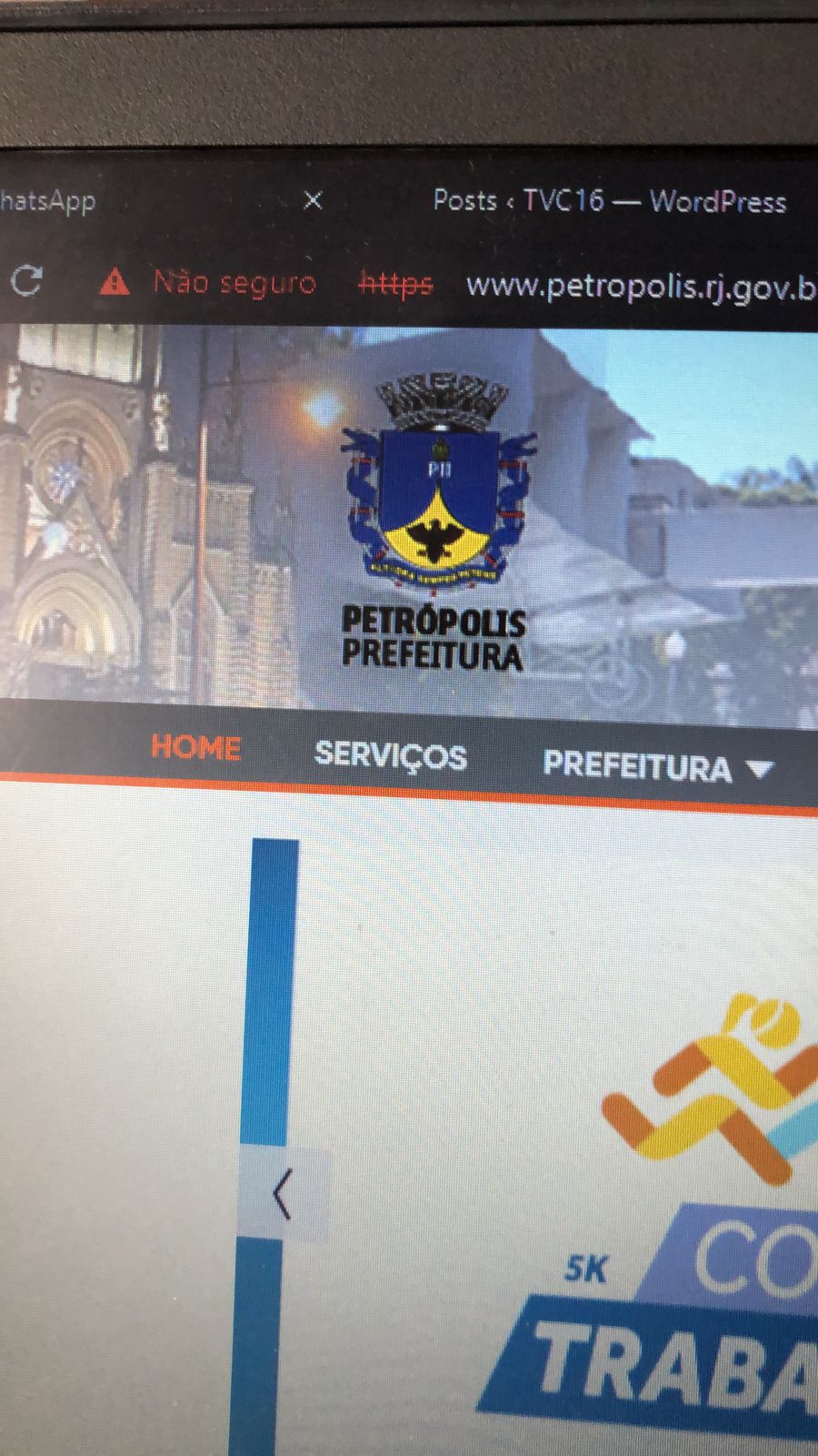 Depois de apresentar instabilidade site da Prefeitura de Petrópolis passa por reparos