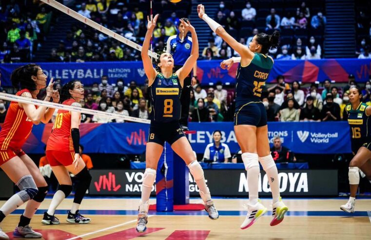 Brasil tropeça diante da China na estreia da Liga das Nações Feminina