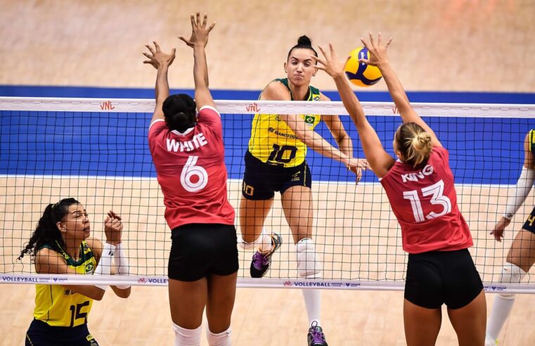 Brasil oscila e sofre revés para Canadá na Liga das Nações Feminina