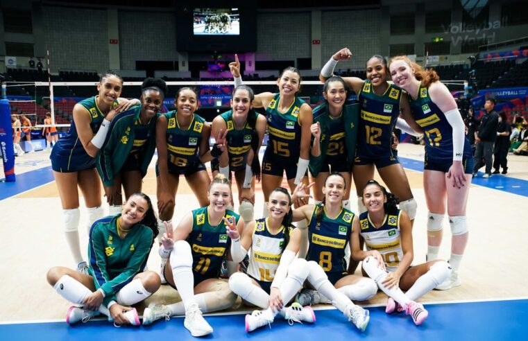 Seleção feminina vence a primeira na Liga das Nações de vôlei