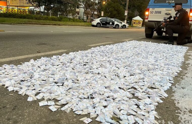 26º BPM apreende grande quantidade de drogas no Vicenzo Rivetti