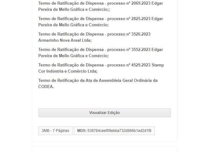 Atrasos frequentes no Diário Oficial também são comuns em Areal
