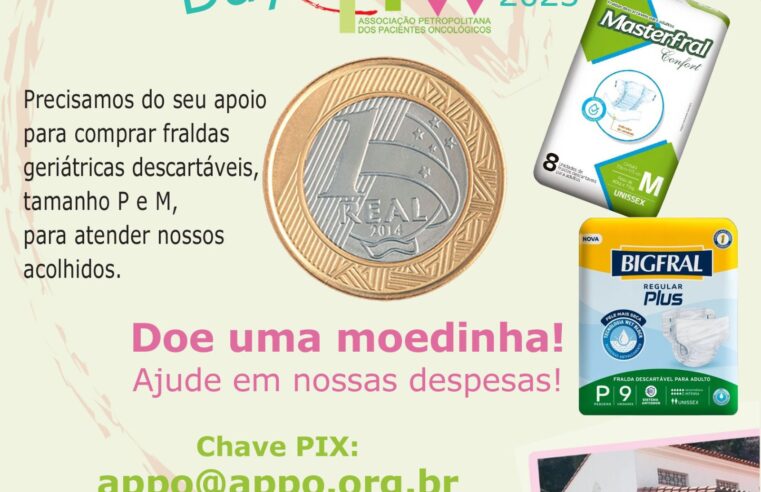 Pix Day APPO de julho será destinado para compra de fraldas descartáveis