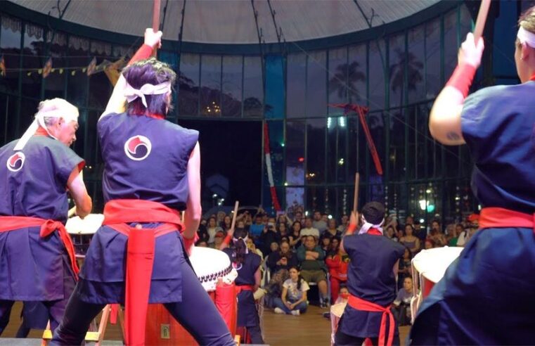 Ritual de boas vindas e sangria do barril de saquê fazem parte da programação de abertura do Bunka-Sai 2023