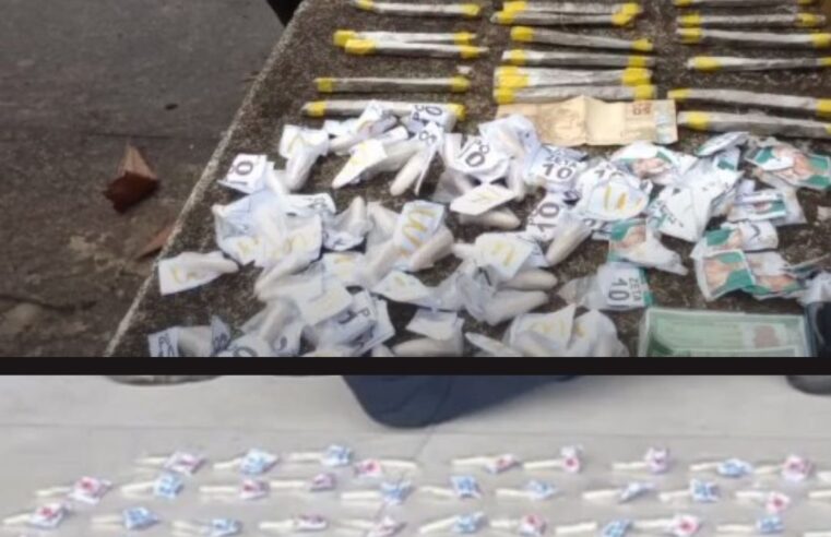 Apreensão de drogas e rádio transmissor em Petrópolis