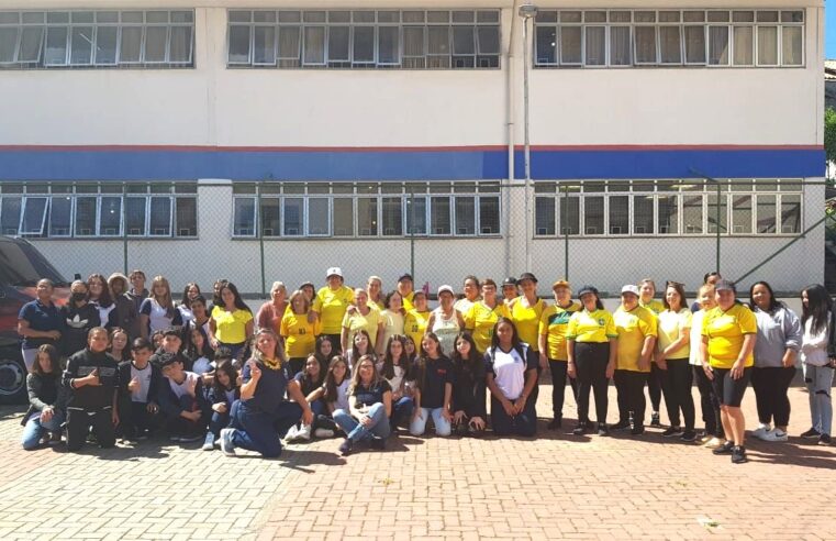CRAS Bonsucesso e Secretaria de Esporte realizam atividade da campanha Setembro Amarelo com alunos de escola pública