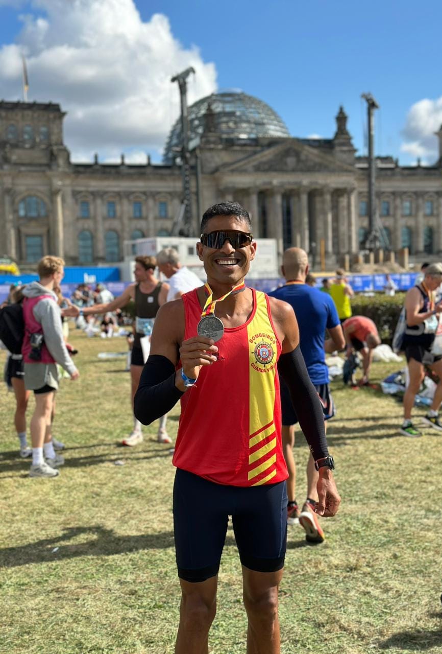 Guarda-vidas Miguel Morone foi o brasileiro com o melhor tempo da Maratona de Berlim