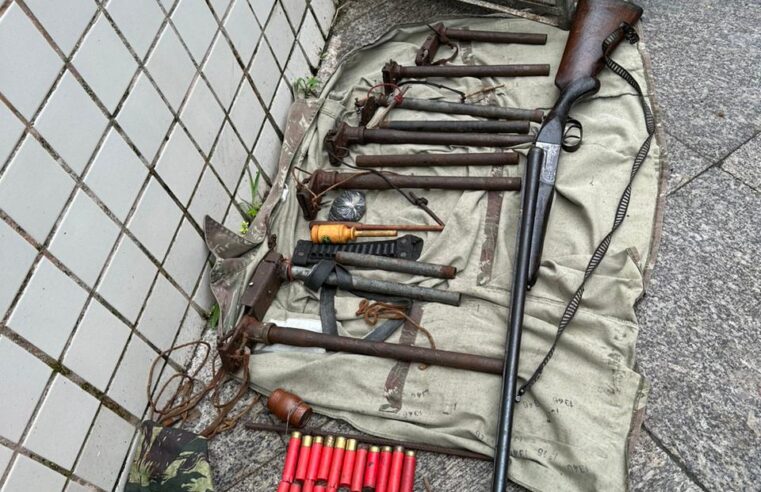 Denúncia sobre caça ilegal de Animais feita ao Linha Verde leva a polícia a apreender armas e munições em Itaguaí
