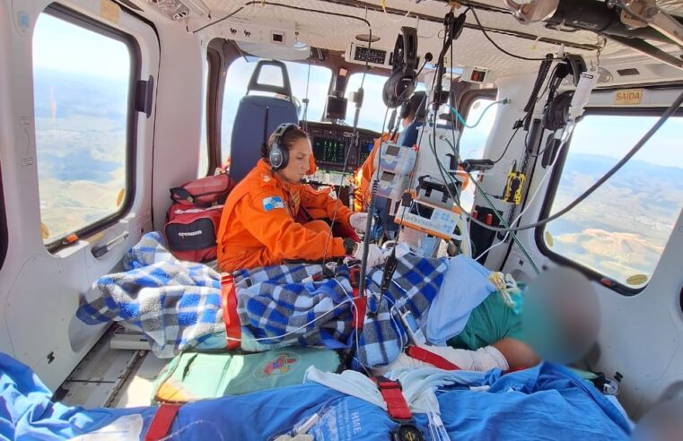 Corpo de Bombeiros realiza primeiro transporte aeromédico de pacientes graves
