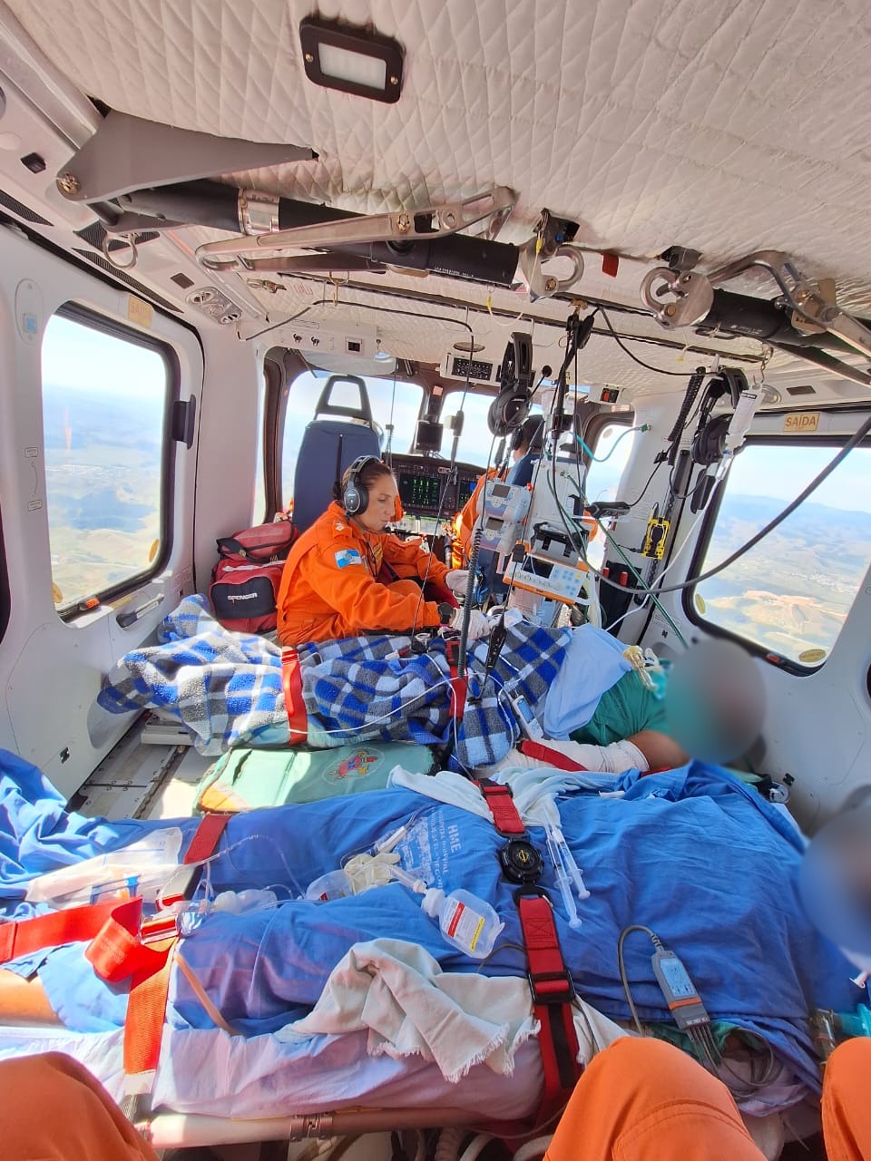 Corpo de Bombeiros realiza primeiro transporte aeromédico de pacientes graves