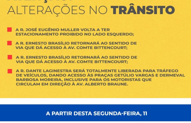 Ruas do Centro de Nova Friburgo tem alterações no trânsito