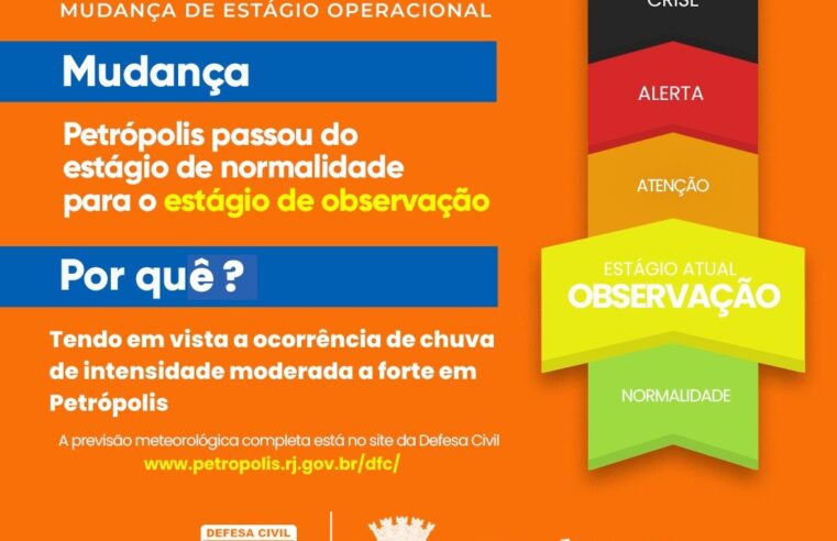 Resumo de ações Defesa Civil de Petrópolis devido à chuva da madrugada desta terça-feira (17)